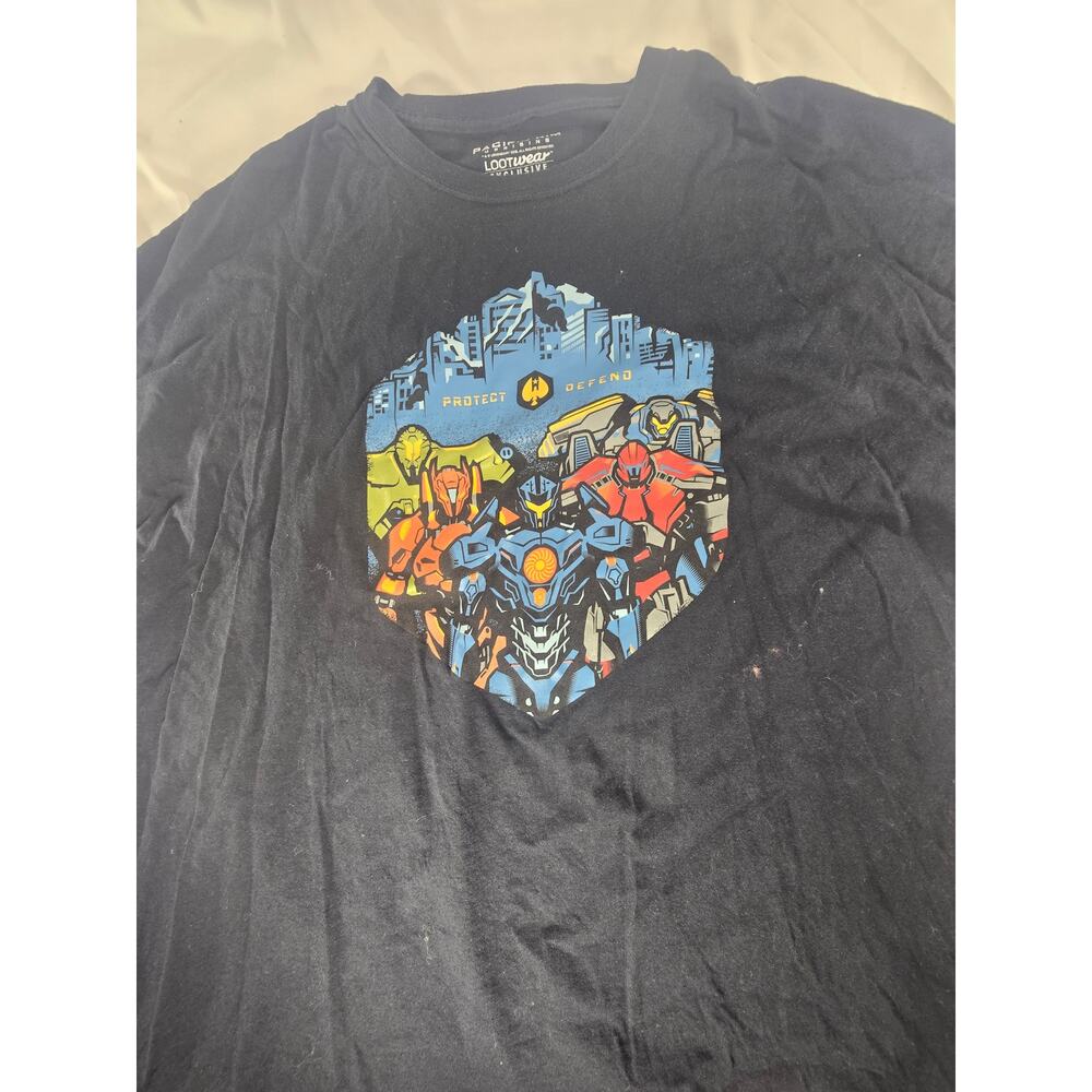 Pacific Rim Uprising Lootwear Exclusive T-Shirt 4XL Black Protect Defend Robots